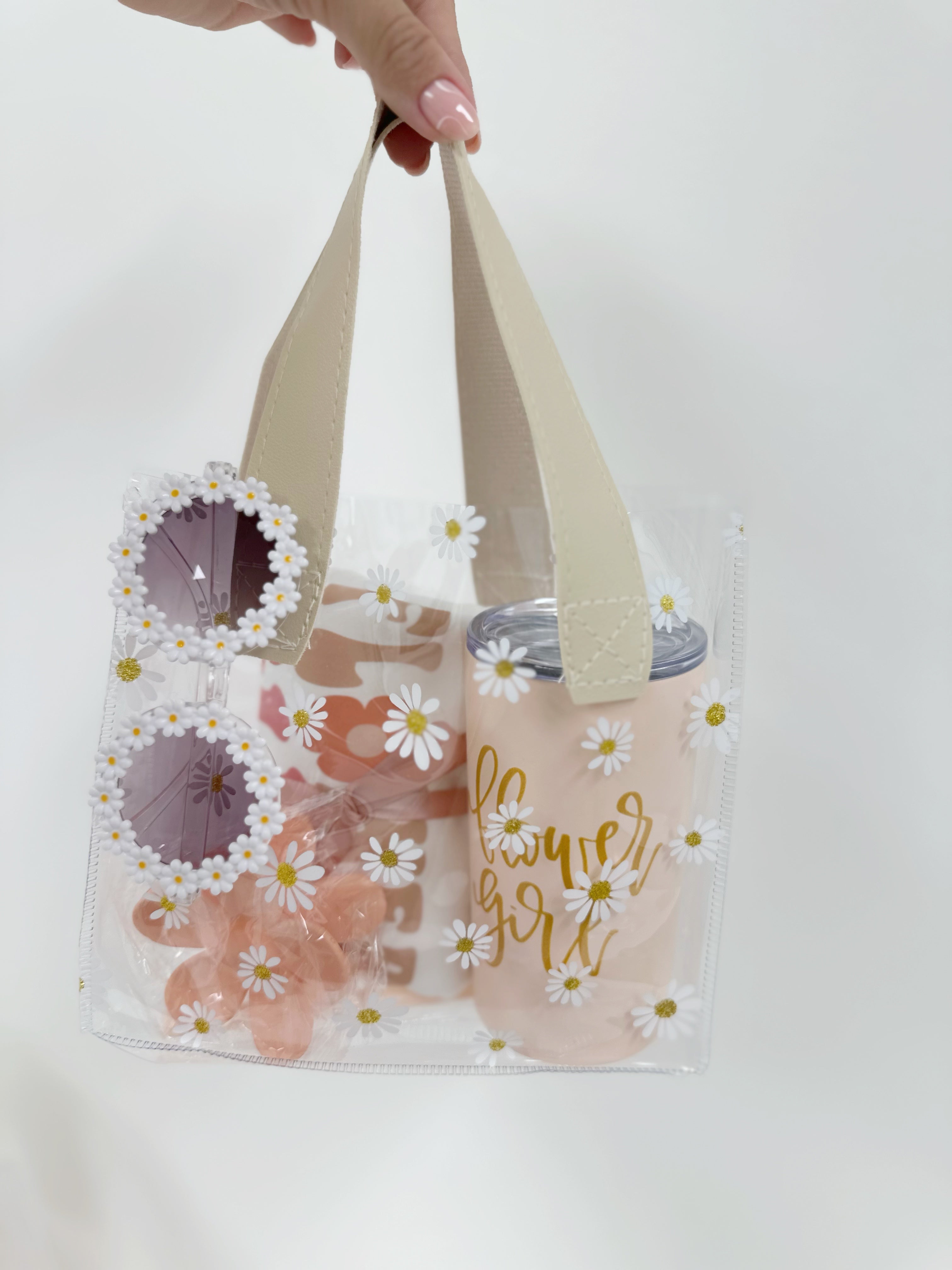 Flower girl proposal daisy tote bag