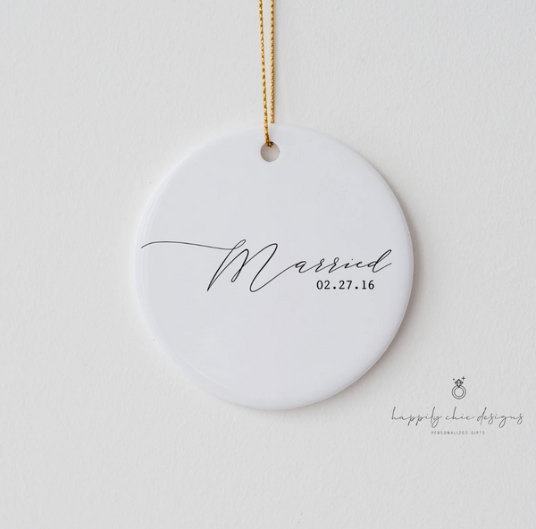 Our first Christmas engaged engagement keepsake ornament wedding day save the date ornament mr and mrs milestone engagement day year