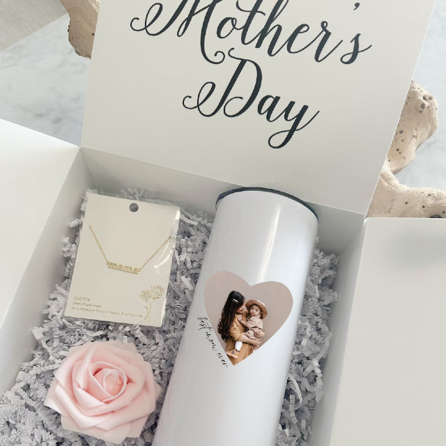 Mothers Day Gift box for new mom with tumbler