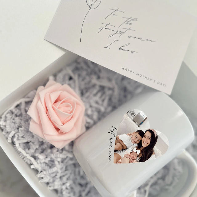 Mothers Day Gift box for new mom with photo mug