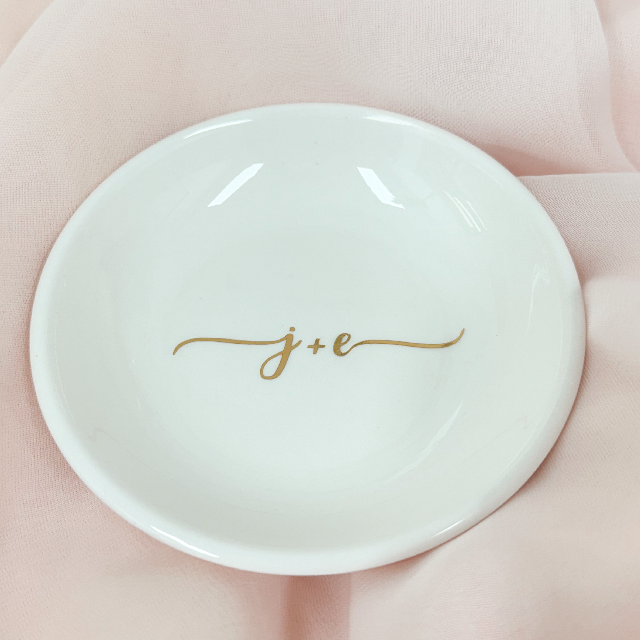 Initial ring dish- ring tray- jewelry ring dish tray- trinket dish- engagement gift idea for bride to be- monogram- personalized ring tray- (Copy)