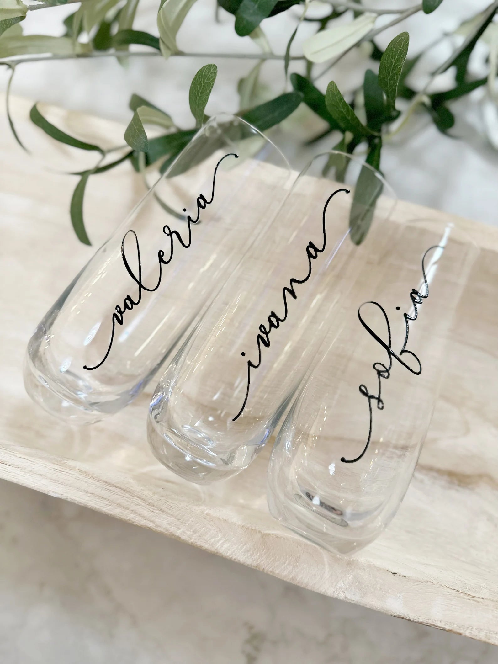 Bridesmaid champagne flutes