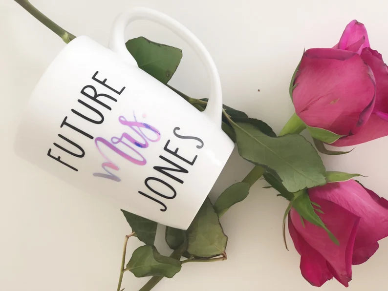 Future mrs mug- engagement gift- personalized future mrs mug- bride mug- personalized gifts- engaged af mug- bridal shower gift- custom mug.