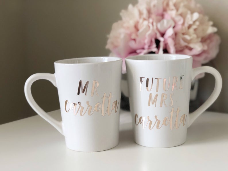 Future mrs mug- engagement gift- engagement mug- future mrs gift- rose gold mug- bride mug- bridal shower gift- rose gold future mrs- mug