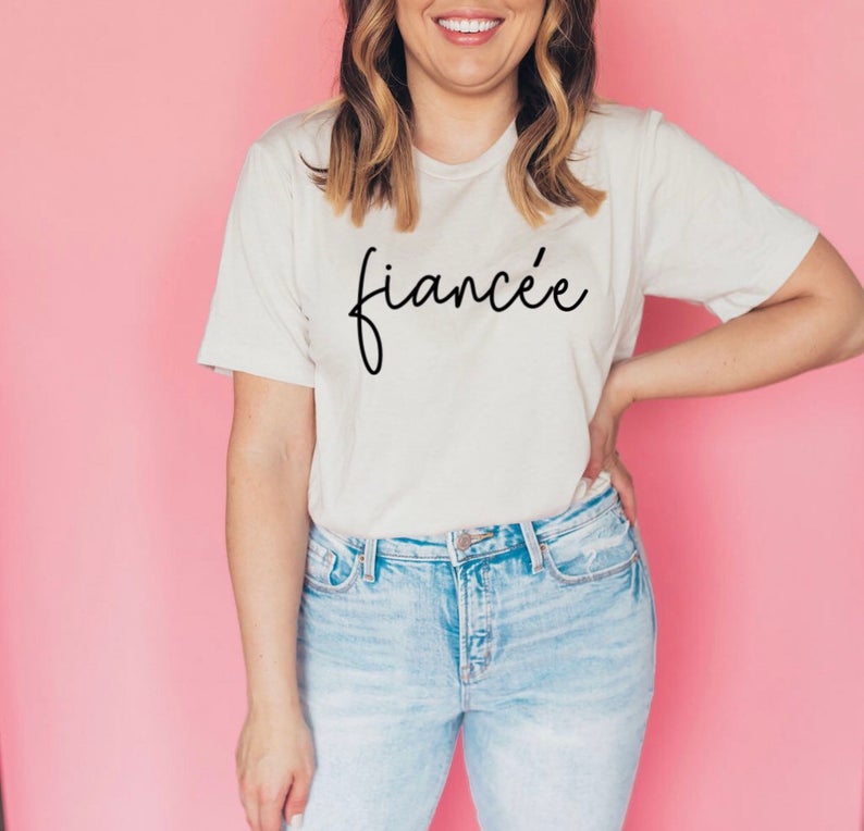 Fiancée shirt- bride shirts- shirt for bride to be- personalized bride shirt- bride tank top- wifey girlfriend Miss to Mrs engagement gift