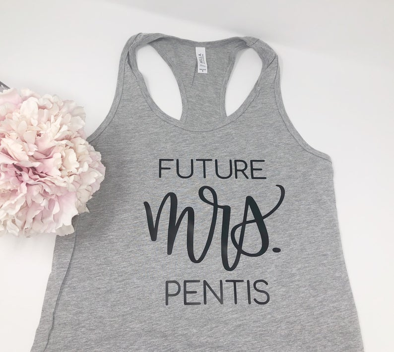 Personalized future mrs tank top shirt- bride shirt- future mrs engagement gift- future mrs gift box- bride gift t shirts- bride tank top