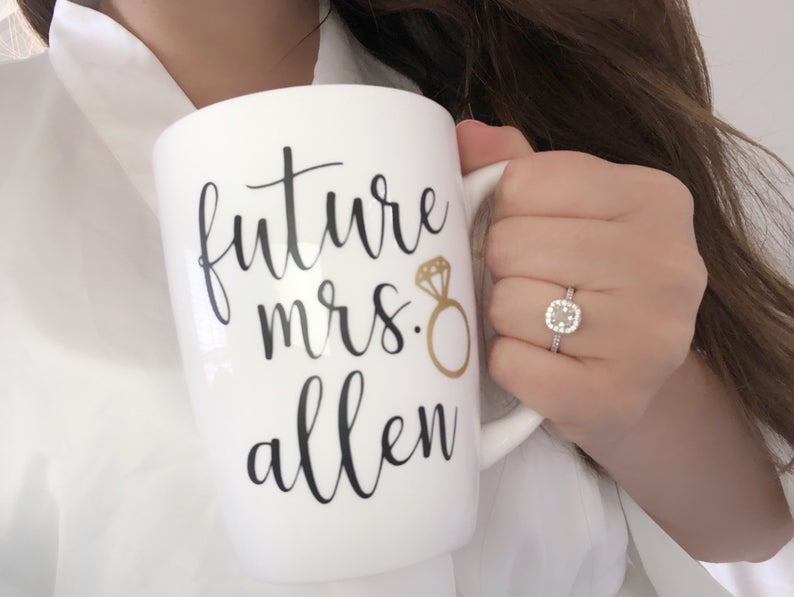 Future mrs mug- personalized future mrs mug gift- bride mug- engagement gift mug- bridal shower gift- future mrs gifts- wifey mugs- mrs mug-