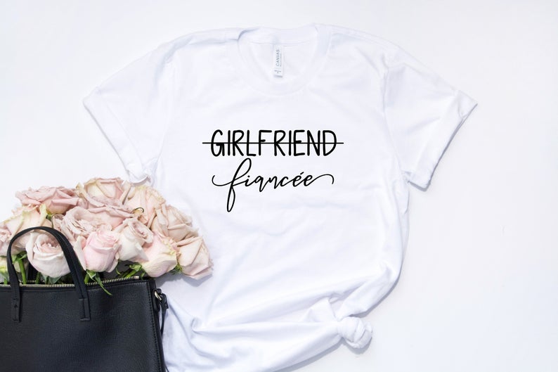 Engagement shirt- girlfriend fiancee shirt- shirt for bride to be- engagement gift idea- fiance tank top shirt- engaged af