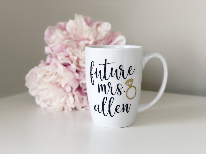 Future mrs mug- personalized future mrs mug gift- bride mug- engagement gift mug- bridal shower gift- future mrs gifts- wifey mugs- mrs mug-