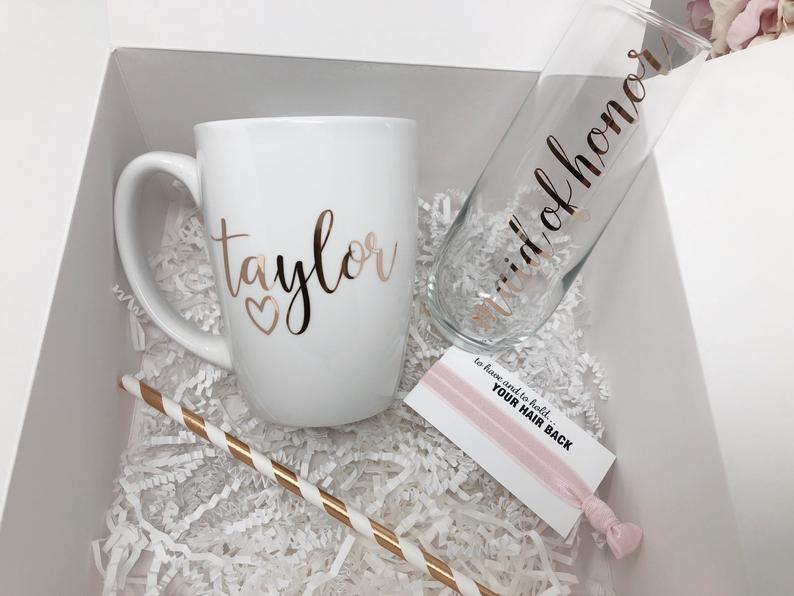 Maid of honor proposal gift box set- will you be my maid of honor box- matron of honor proposal gift idea- be my matron of honor gifts