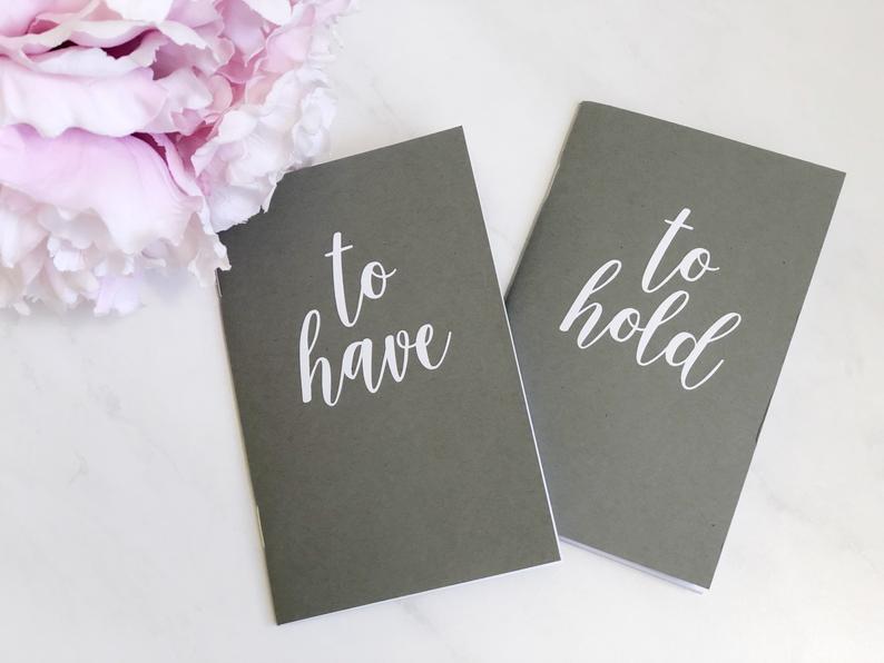 To have to hold personalized wedding vow books- wedding journal notebook- his and her vow book- gifts for the couple- mr and mrs vow book-