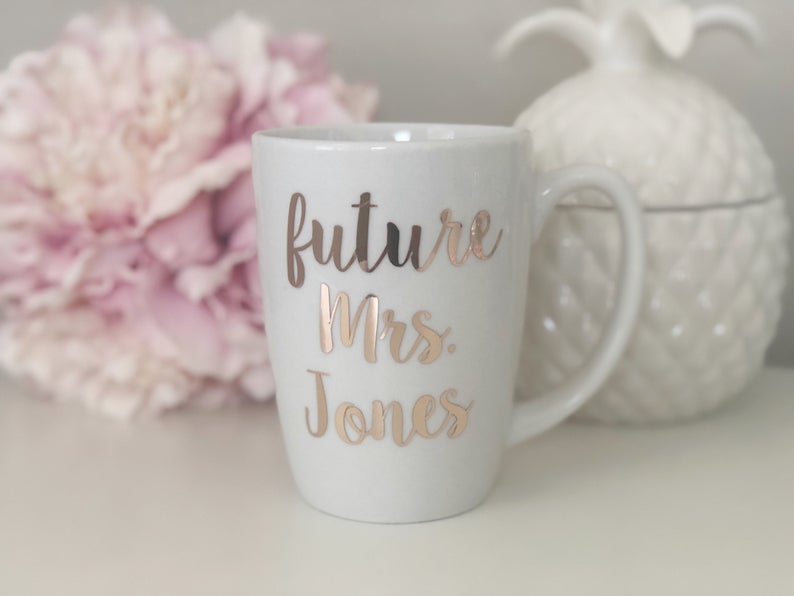 Personalized future mrs mug- future mrs mug- engagement gift- bride to be mug- future mrs gift- bridal shower gift- bridal mug- mrs mug-