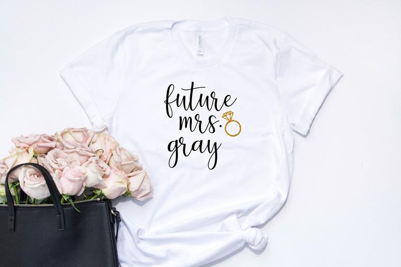 Personalized future mrs tank top- engagement gift shirt for bride to be- future mrs gift idea- bride box gift set- bride tank- custom shirt