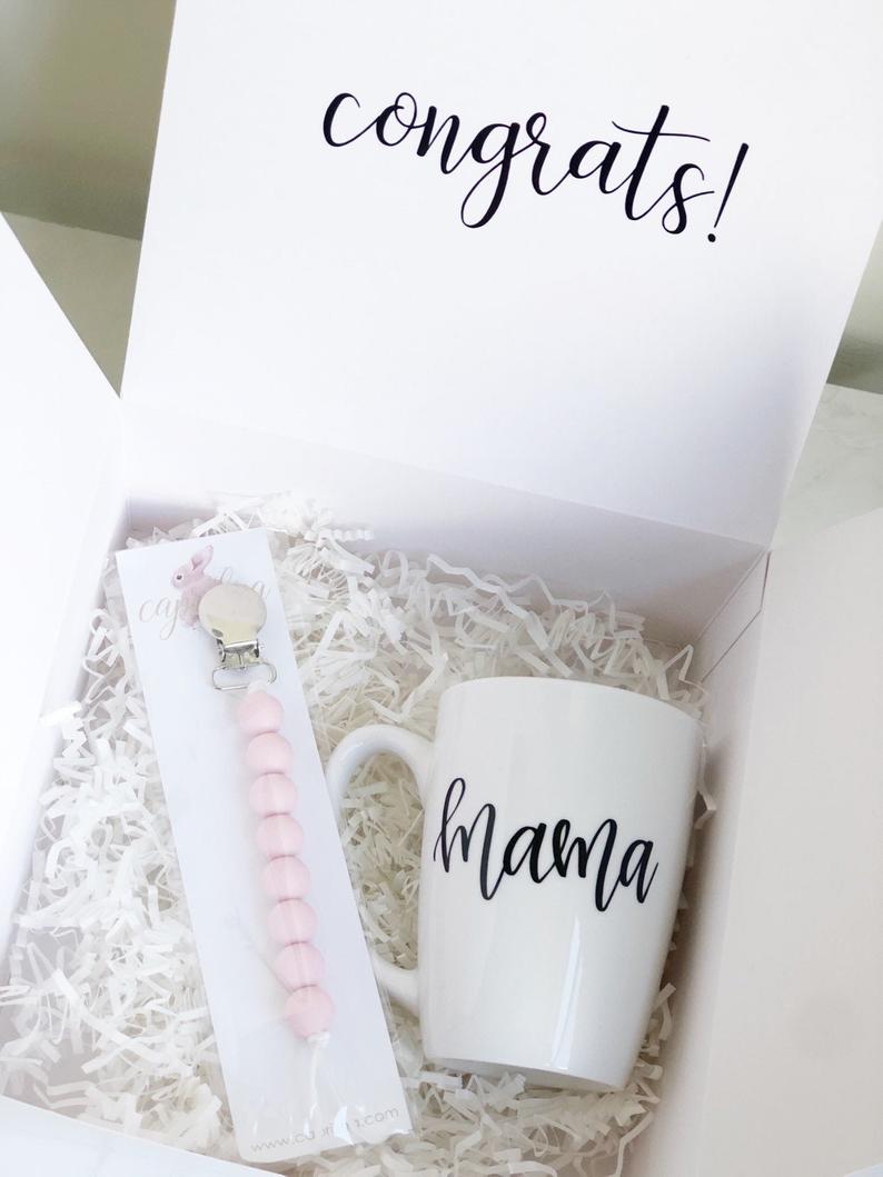 Mama mug gift box set- mom gift for new mom mug gift idea- mommy and me gift set- push present gift box for baby shower gender reveal ideas