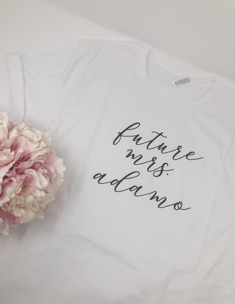 Personalized future mrs shirt- bride tank- bride t shirt- gift for bride- wedding planning shirt- future mrs bride box gift idea set