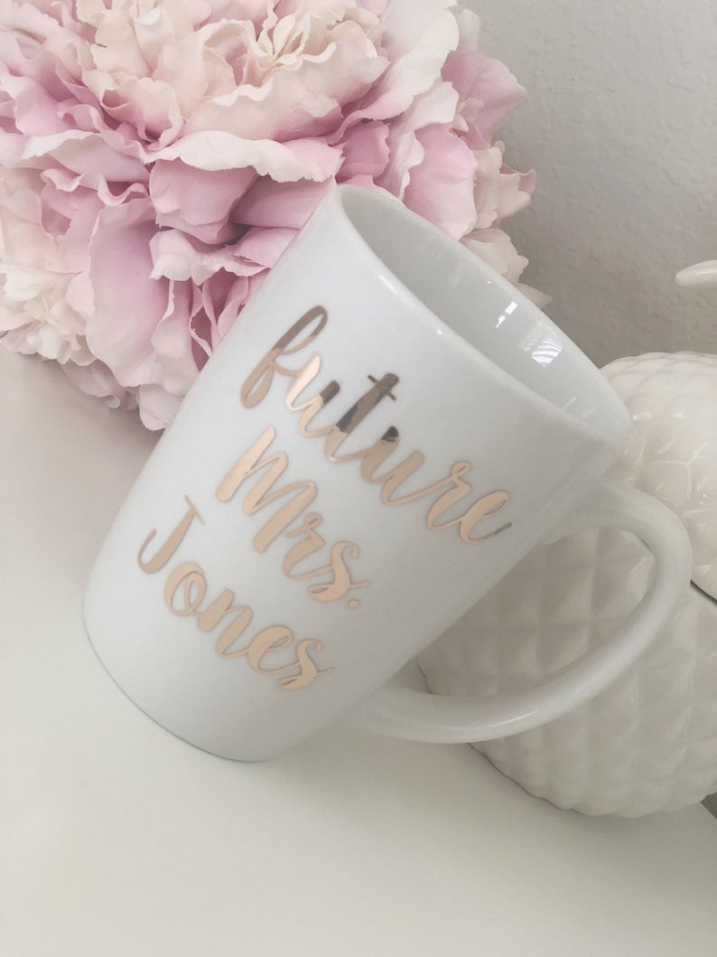 Personalized future mrs mug- future mrs mug- engagement gift- bride to be mug- future mrs gift- bridal shower gift- bridal mug- mrs mug-