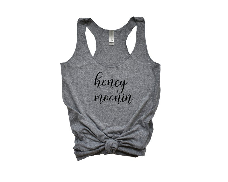 honeymoonin shirt- honeymoon shirts- wifey tank- bride tshirts- gift for married wedding couple- newlywed gift idea- just married shirts-