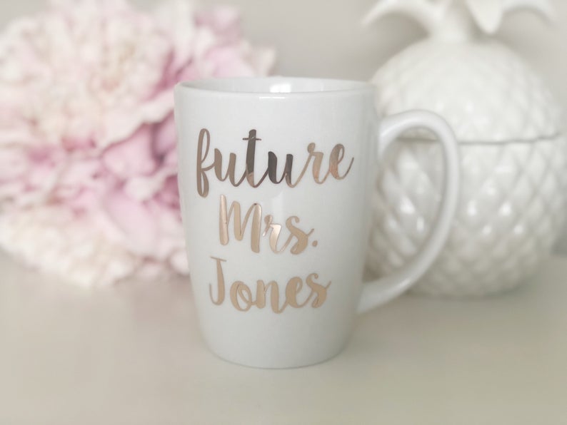 Personalized future mrs mug- future mrs mug- engagement gift- bride to be mug- future mrs gift- bridal shower gift- bridal mug- mrs mug-