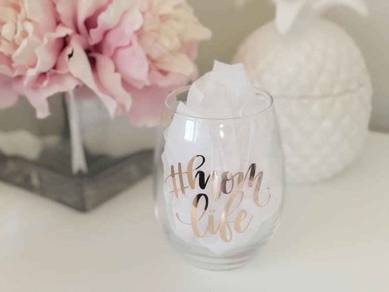 Mom life wine glass- mommy wine glass- gift for mom- new mom wine glass- funny wine glass- mom life - Mother's Day gift idea- mommy mugs-