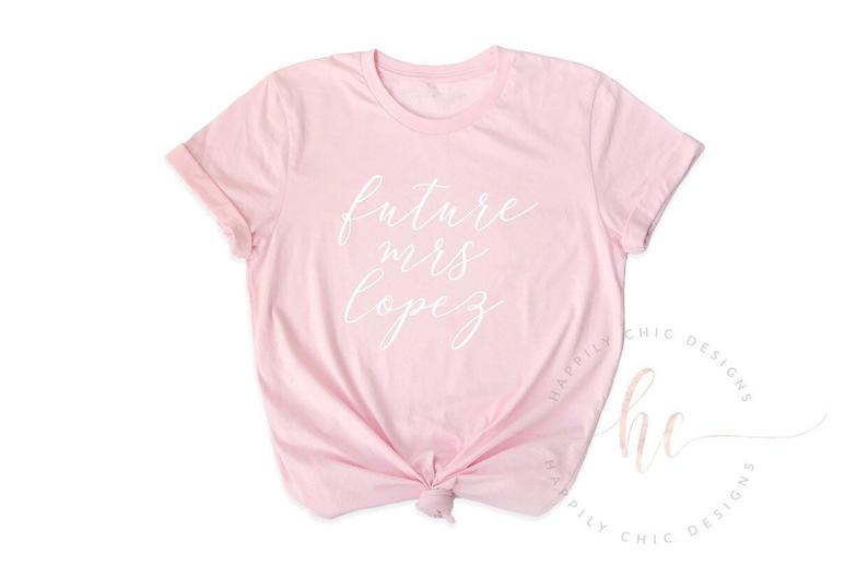 Pink future mrs personalized bride shirt- bride tank- engagement gift idea- fiance gifts- shirt for bride to be- future mrs custom shirts-