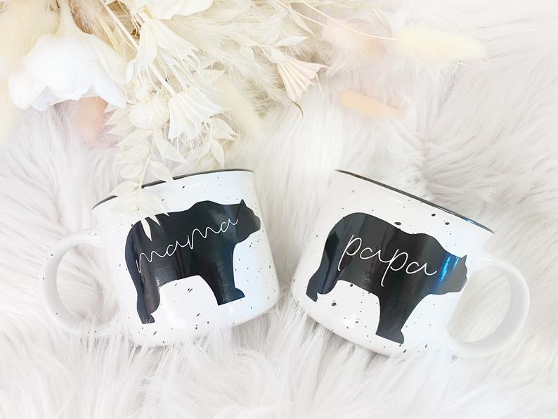 Papa Bear or Mama Bear Personalized Coffee Mug