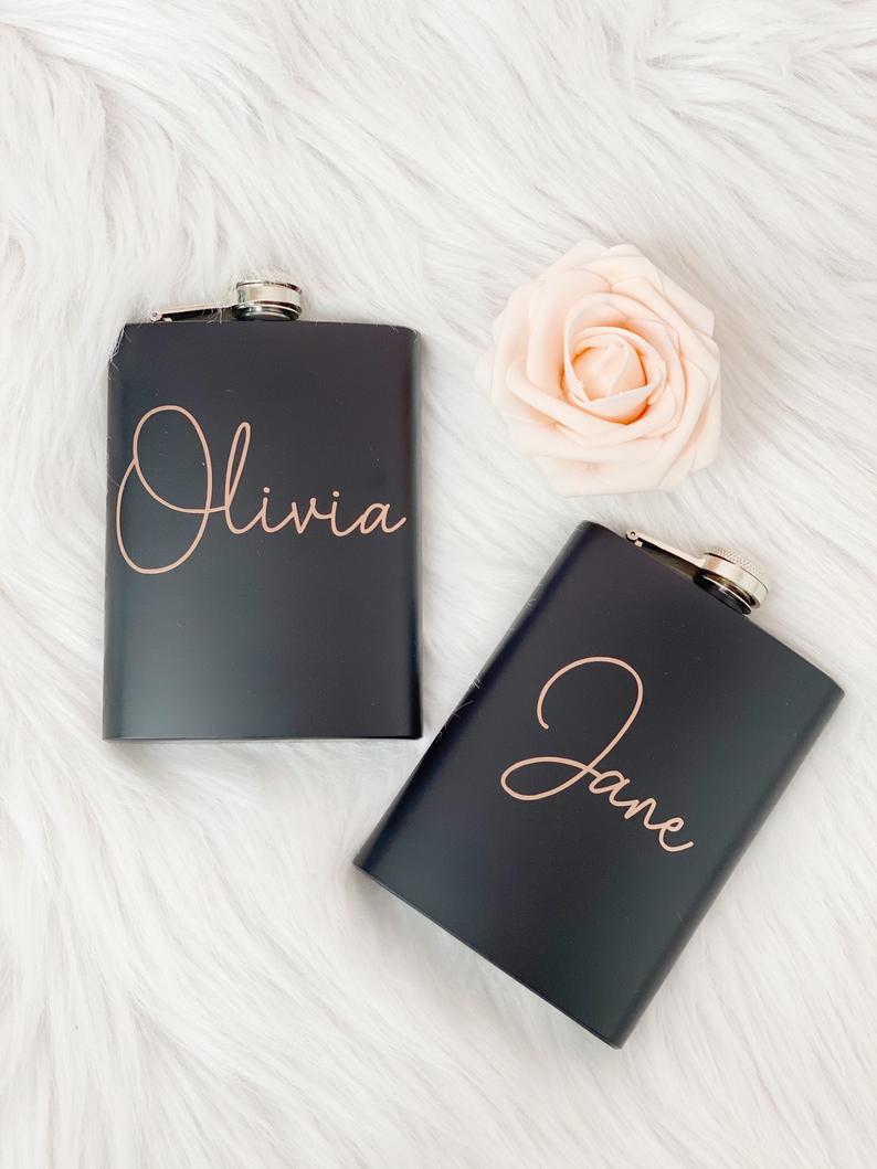 Bridesmaid flasks