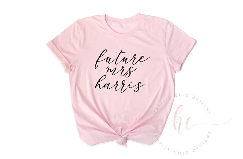 Pink future mrs personalized bride shirt- bride tank- engagement gift idea- fiance gifts- shirt for bride to be- future mrs custom shirts-