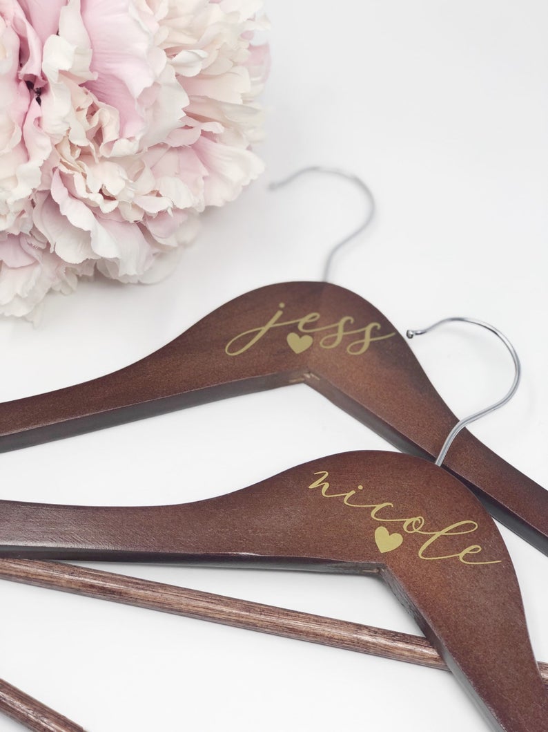 Bridesmaid wood hanger- bridesmaid dress hanger- personalized hangers- bridesmaid proposal gift- hanger with name- bridesmaid gifts for wedd