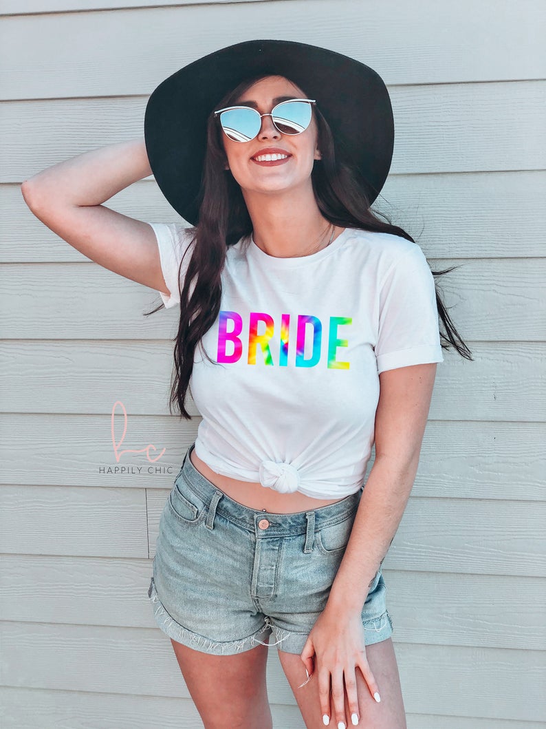 Bride shirt- tie dye shirt- future mrs shirt- wifey tank top- bridal gifts- engagement gift idea- bride gift box set- bachelorette shirts