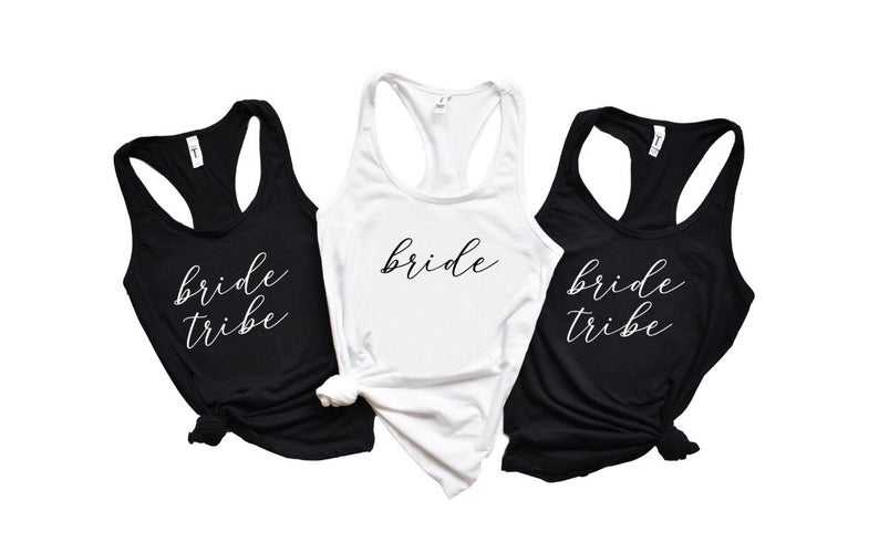 I do crew tank top shirts- bride squad bride tribe shirts- bachelorette party weekend shirts- shirts for bridal party- bridesmaid shirts-