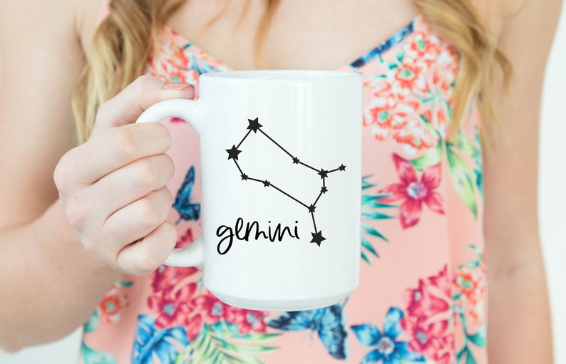 Constellation coffee mug - birthday mug gift for her- zodiac birthday gifts idea- gift for best friend- libra virgo gemini Aries cancer Leo