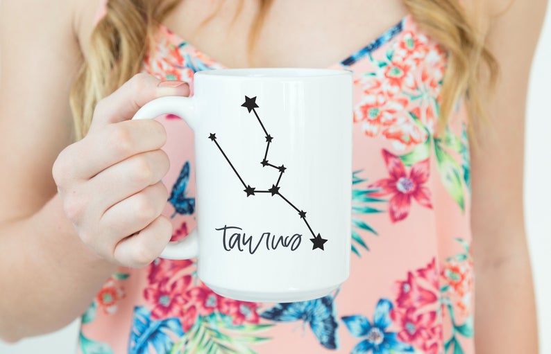 Constellation coffee mug - birthday mug gift for her- zodiac birthday gifts idea- gift for best friend- libra virgo gemini Aries cancer Leo