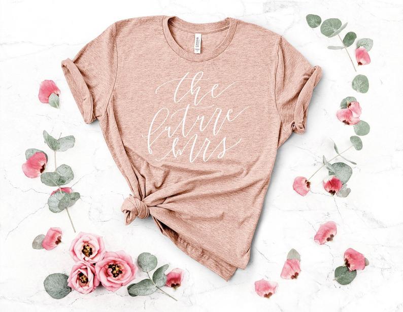 The future Mrs bride tank top shirt- shirt for bride to be- engagement gift shirt- pink shirt for bride to be- bachelorette shirts for bride