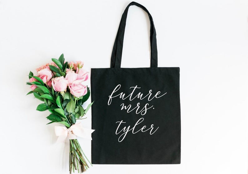 Future mrs tote bag- bride tote bag- gift for bride to be- engagement gift idea- wifey tote- bachelorette party hen party gift for bride bag