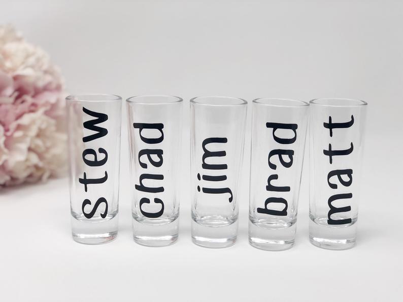 Groomsmen shot glasses- groomsmen proposal box gift- best man proposal- groomsman shot glass proposal box set- will you be my groomsman