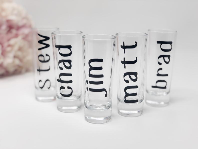 Groomsmen shot glasses- groomsmen proposal box gift- best man proposal- groomsman shot glass proposal box set- will you be my groomsman