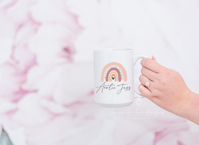 Baby announcement - pregnancy announcement ideas - promoted to mug set - auntie mug - mom to be - aunt to be mug- godmother proposal idea