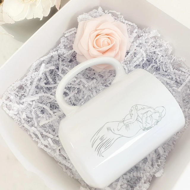 Mother’s Day box custom drawn family mug- family illustration drawing personalized mama mug unique gift for mom grandma mother in law idea