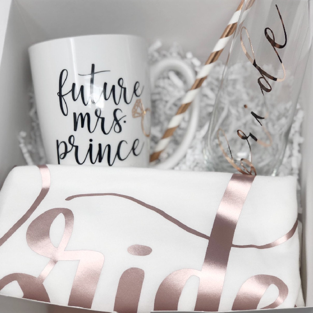 Future mrs engagement gift box set- bride gift box- future mrs bride shirt in gift box set- gift for bride to be- personalized bride mug gif