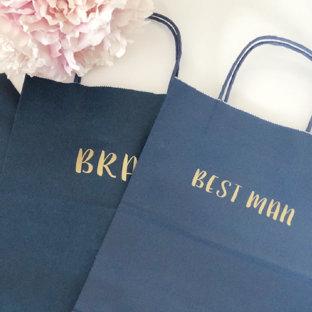 Groomsman gift bag- groomsmen gift bags- wedding groomsmen gift- best man gift bag- navy blue personalized gift bags - personalized wedding