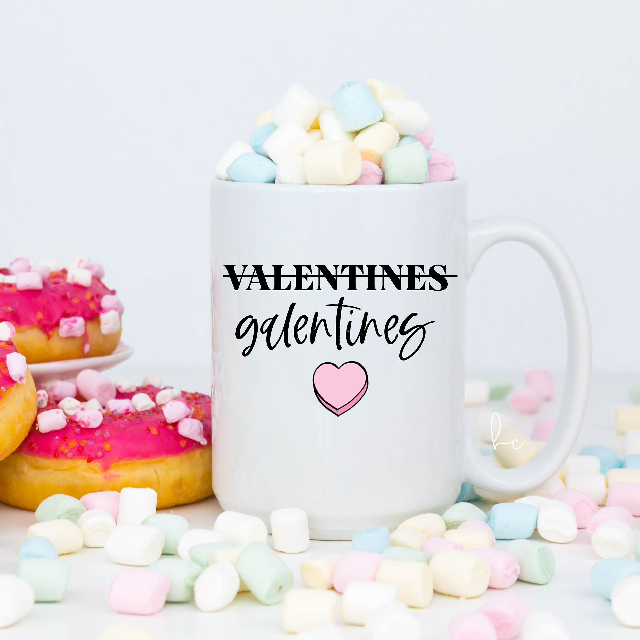 Valentines strikeout galentines mug candy heart mug sweet heart - valentines day gift idea for best friend - gift idea for her custom mug