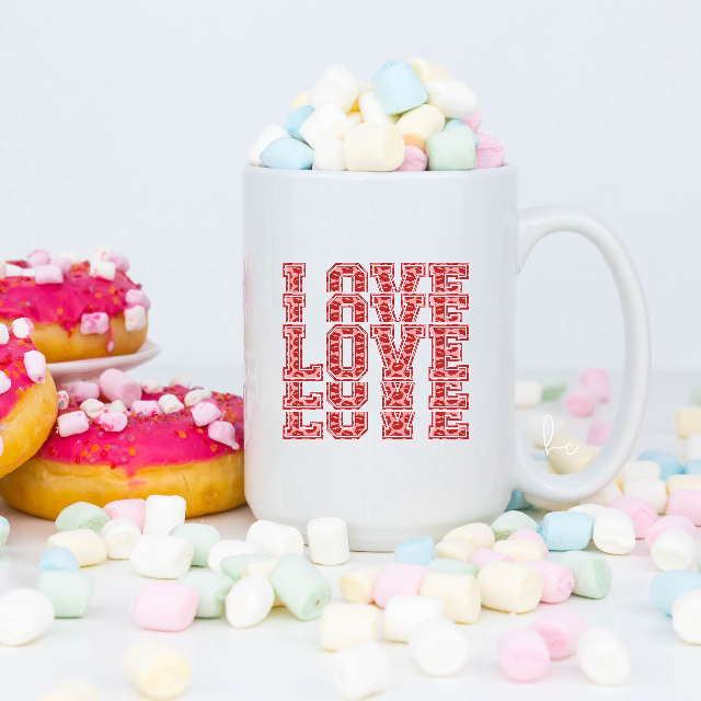 Leopard love mug- cheetah love xoxo lips - valentines day gift idea for best friend - galentines squad holiday mug - gift for best friend