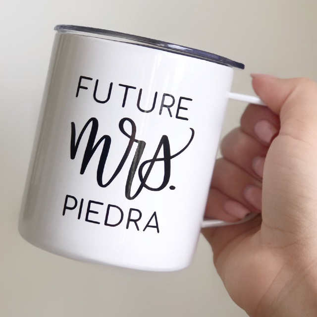 Personalized future mrs mug tumbler- engagement gift- bride travel mug- wifey mugs- future mrs gift- bride to be gift mug- stainless steel