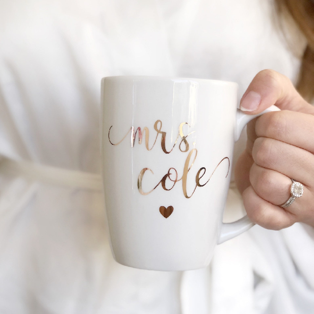 Personalized bride mrs mug- rose gold bride mug- future mrs mug- bridal shower mug- engagement gift mug idea - mrs mug- wifey mug- mrs gifts