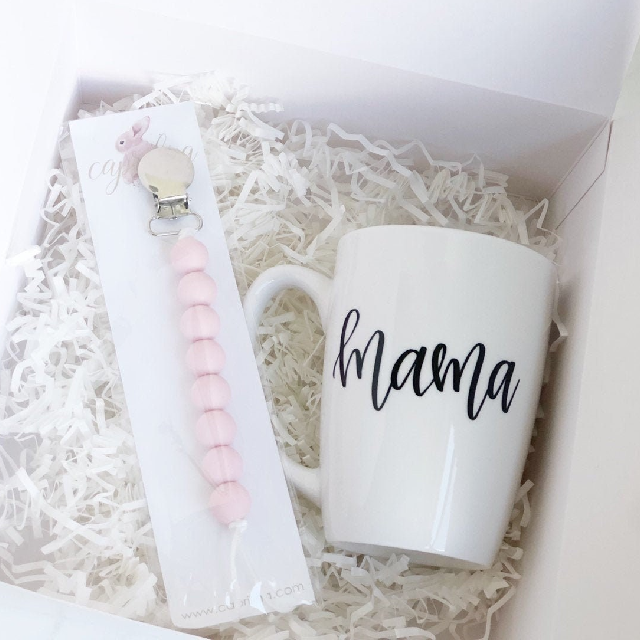 Mama mug gift box set- mom gift for new mom mug gift idea- mommy and me gift set- push present gift box for baby shower gender reveal ideas