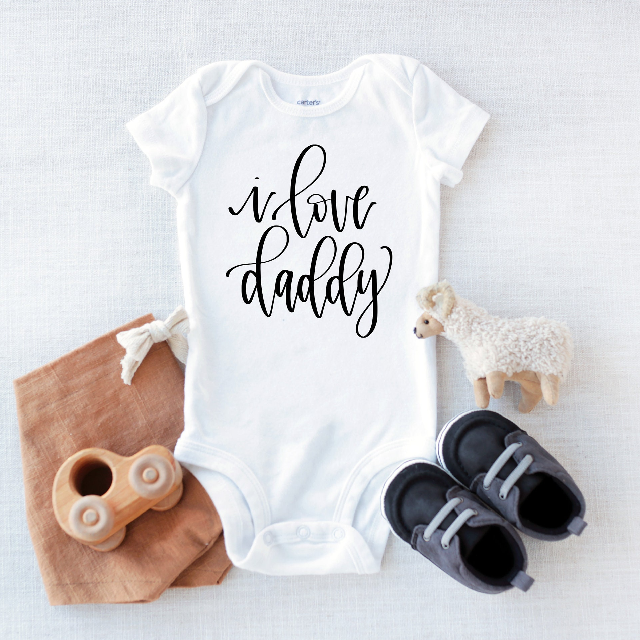 I love daddy baby boy shirt- baby boy fathers day outfit- daddy and me baby boy body suit- gender neutral baby shower gift idea for new mom