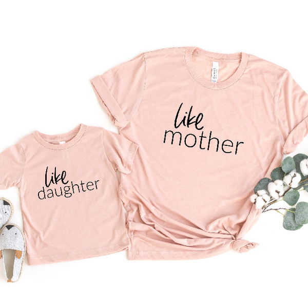 Like mother like daughter matching shirts- mommy and me shirt set- mama's bestie mini me- mothers day shirt idea - gift for girl mom baby