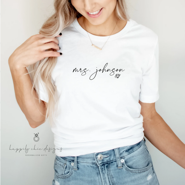 Fiancee t-shirt- bride engagement shirt personalized future mrs wifey tee- engaged gift for bride to be bachelorette party bride box fiance