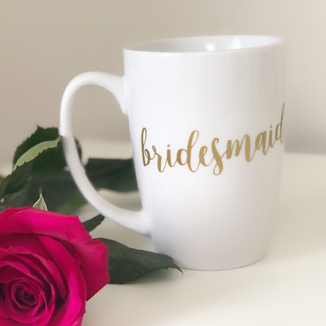 Bridal party mugs- bridesmaid proposal gift idea- personalized coffee mug- personalized bridesmaid gifts- maid of honor coffee mug-