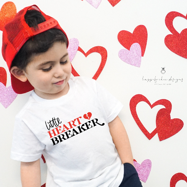 Little heartbreaker t-shirt for kids - valentines child shirt - cute funny sweetheart heart breaker baby tee- youth valentines day shirts